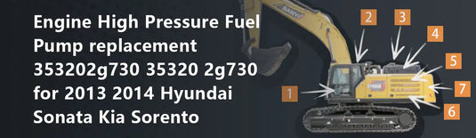 Engine High Pressure Fuel Pump replacement 353202g730 35320 2g730 for 2013 2014 Hyundai Sonata Kia Sorento