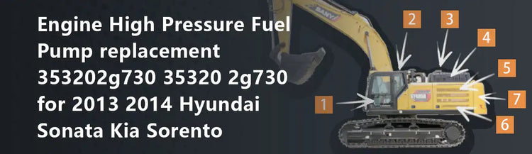 Engine High Pressure Fuel Pump replacement 353202g730 35320 2g730 for 2013 2014 Hyundai Sonata Kia Sorento