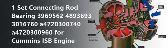 1 Set Connecting Rod Bearing 3969562 4893693 3016760 a4720300740 a4720300960 for Cummins ISB Engine