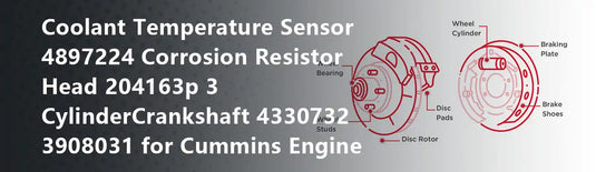 Coolant Temperature Sensor 4897224 Corrosion Resistor Head 204163p 3 Cylinder Crankshaft 4330732 3908031 for Cummins Engine