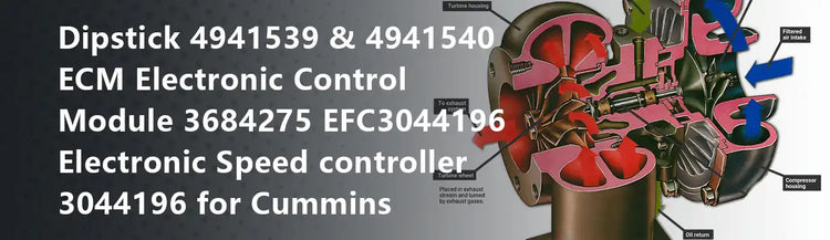 Dipstick 4941539 & 4941540 ECM Electronic Control Module 3684275 EFC3044196 Electronic Speed controller 3044196 for Cummins