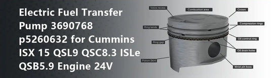 Electric Fuel Transfer Pump 3690768 p5260632 for Cummins ISX 15 QSL9 QSC8.3 ISLe QSB5.9 Engine 24V