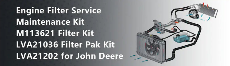 Engine Filter Service Maintenance Kit M113621 Filter Kit LVA21036 Filter Pak Kit LVA21202 for John Deere