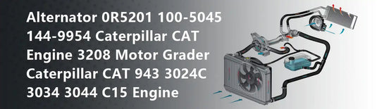 Alternator 0R5201 100-5045 144-9954 Caterpillar CAT Engine 3208 Motor Grader Caterpillar CAT 943 3024C 3034 3044 C15 Engine