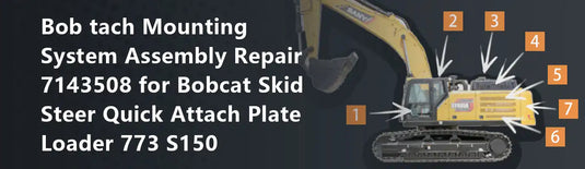 Bob tach Mounting System Assembly Repair 7143508 for Bobcat Skid Steer Quick Attach Plate Loader 773 S150