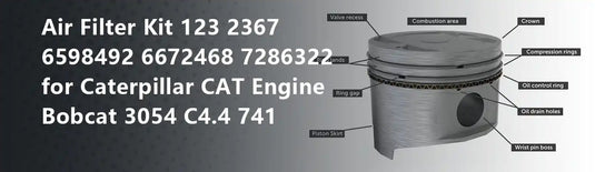 Air Filter Kit 123 2367 6598492 6672468 7286322 for Caterpillar CAT Engine Bobcat 3054 C4.4 741