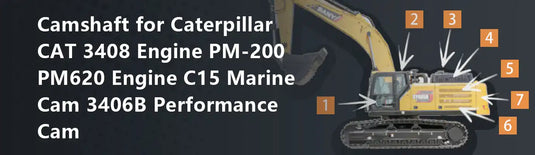 Camshaft for Caterpillar CAT 3408 Engine PM-200 PM620 Engine C15 Marine Cam 3406B Performance Cam
