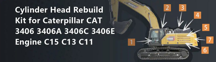Cylinder Head Rebuild Kit for Caterpillar CAT 3406 3406A 3406C 3406E Engine C15 C13 C11