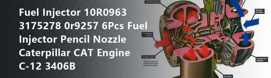 Fuel Injector 10R0963 3175278 0r9257 6Pcs Fuel Injector Pencil Nozzle Caterpillar CAT Engine C-12 3406B