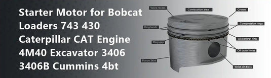 Starter Motor for Bobcat Loaders 743 430 Caterpillar CAT Engine 4M40 Excavator 3406 3406B Cummins 4bt