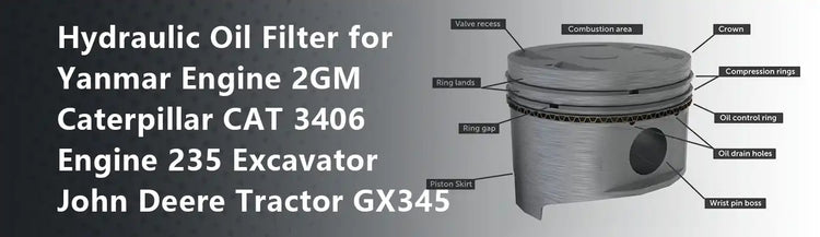 Hydraulic Oil Filter for Yanmar Engine 2GM Caterpillar CAT 3406 Engine 235 Excavator John Deere Tractor GX345