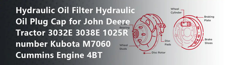 Hydraulic Oil Filter Hydraulic Oil Plug Cap for John Deere Tractor 3032E 3038E 1025R number Kubota M7060 Cummins Engine 4BT