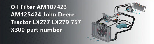 Oil Filter AM107423 AM125424 John Deere Tractor LX277 LX279 757 X300 part number