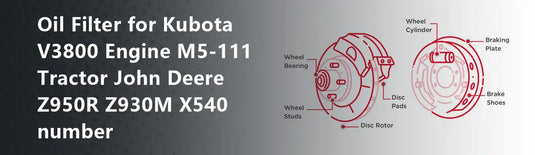 Oil Filter for Kubota V3800 Engine M5-111 Tractor John Deere Z950R Z930M X540 number