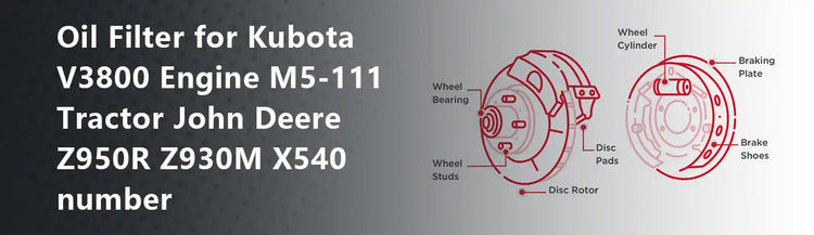 Oil Filter for Kubota V3800 Engine M5-111 Tractor John Deere Z950R Z930M X540 number