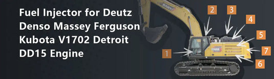 Fuel Injector for Deutz Denso Massey Ferguson Kubota V1702 Detroit DD15 Engine