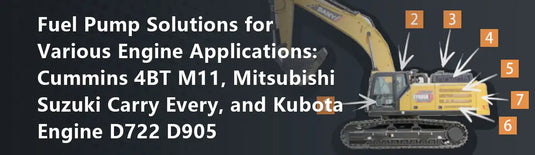 Fuel Pump Solutions for Various Engine Applications: Cummins 4BT M11, Mitsubishi Suzuki Carry Every, and Kubota Engine D722 D905