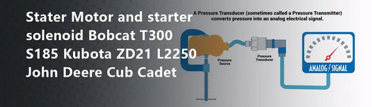 Stater Motor and starter solenoid Bobcat T300 S185 Kubota ZD21 L2250 John Deere Cub Cadet