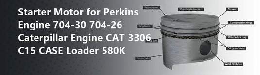 Starter Motor for Perkins Engine 704-30 704-26 Caterpillar Engine CAT 3306 C15 CASE Loader 580K
