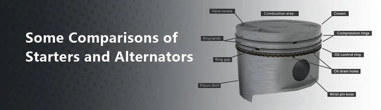Some Comparisons of Starters and Alternators