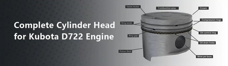Complete Cylinder Head for Kubota D722 Engine