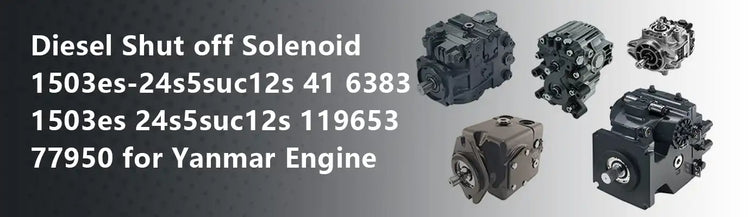 Diesel Shut off Solenoid 1503es-24s5suc12s 41 6383 1503es 24s5suc12s 119653 77950 for Yanmar Engine