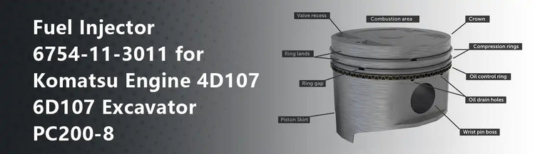 Fuel Injector 6754-11-3011 for Komatsu Engine 4D107 6D107 Excavator PC200-8