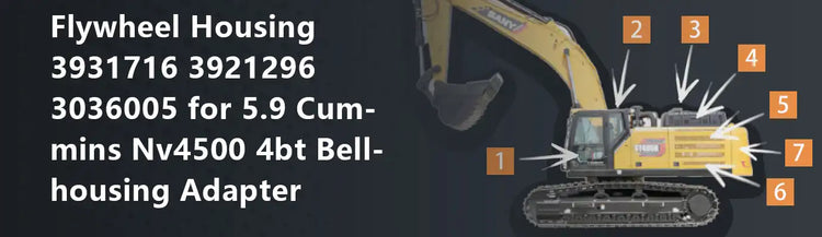 Flywheel Housing 3931716 3921296 3036005 for 5.9 Cummins Nv4500 4bt Bellhousing Adapter