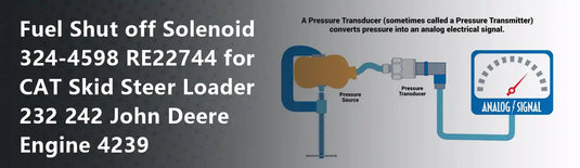 Fuel Shut off Solenoid 324-4598 RE22744 for CAT Skid Steer Loader 232 242 John Deere Engine 4239