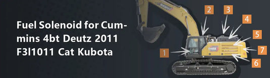 Fuel Solenoid for Cummins 4bt Deutz 2011 F3l1011 Cat Kubota D1105 Honda Gx620