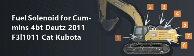 Fuel Solenoid for Cummins 4bt Deutz 2011 F3l1011 Cat Kubota D1105 Honda Gx620