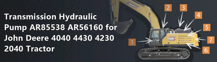 Transmission Hydraulic Pump AR85538 AR56160 for John Deere 4040 4430 4230 2040 Tractor