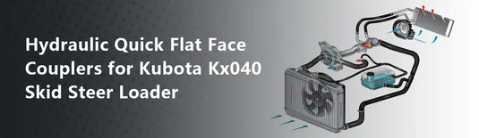 Hydraulic Quick Flat Face Couplers for Kubota Kx040 Skid Steer Loader