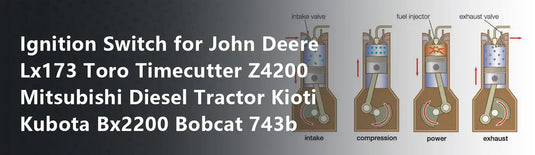 Ignition Switch for John Deere Lx173 Toro Timecutter Z4200 Mitsubishi Diesel Tractor Kioti Kubota Bx2200 Bobcat 743b