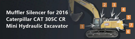 Muffler Silencer for 2016 Caterpillar CAT 305C CR Mini Hydraulic Excavator