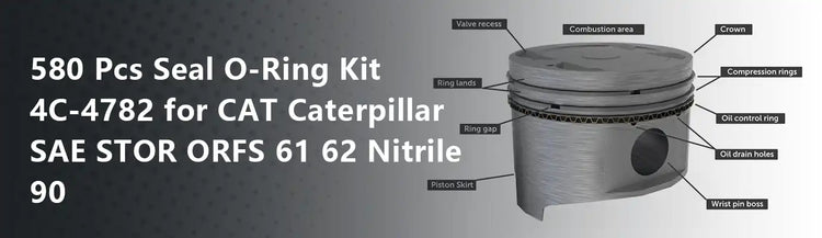 580 Pcs Seal O-Ring Kit 4C-4782 for CAT Caterpillar SAE STOR ORFS 61 62 Nitrile 90