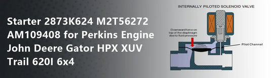 Starter 2873K624 M2T56272 AM109408 for Perkins Engine John Deere Gator HPX XUV Trail 620I 6x4