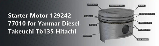 Starter Motor 129242 77010 for Yanmar Diesel Takeuchi Tb135 Hitachi