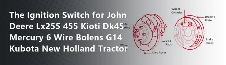 The Ignition Switch for John Deere Lx255 455 Kioti Dk45 Mercury 6 Wire Bolens G14 Kubota New Holland Tractor