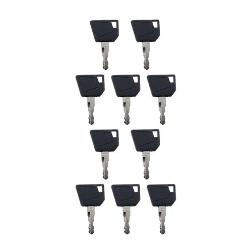 10 Pcs Ignition Keys 14607 for JCB Bobcat Bomag Caterpillar Dynapac Ford Gehl Hamm Hang Moxy New Holland Rayco Sky Trak Terex from MyMROmarts