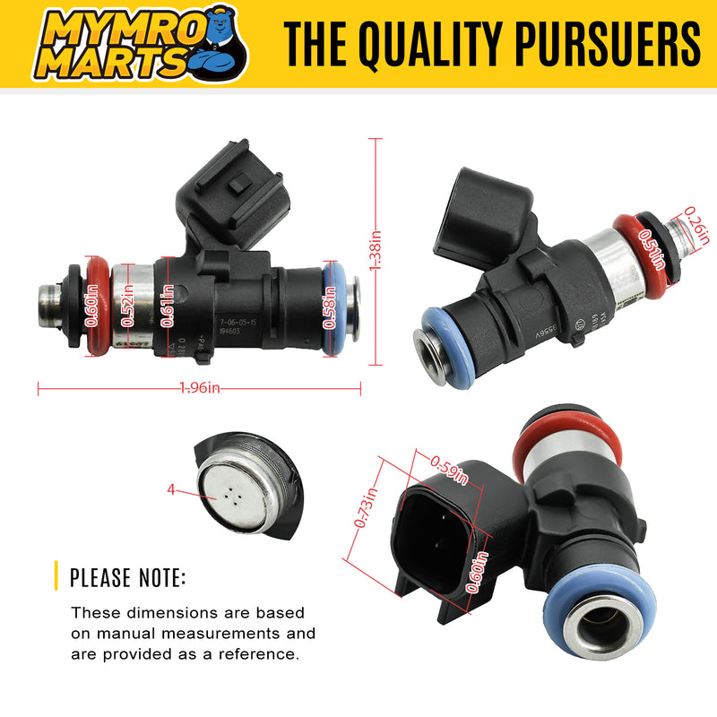 Chargez l'image dans la visionneuse de la galerie, 6PCS Fuel Injector 0280158189 FJ998 822-11217 4 Holes Compatible with Ford Escape Fusion Mazda Tribute Mercury Mariner Milan V6 3.0L from MyMROmarts
