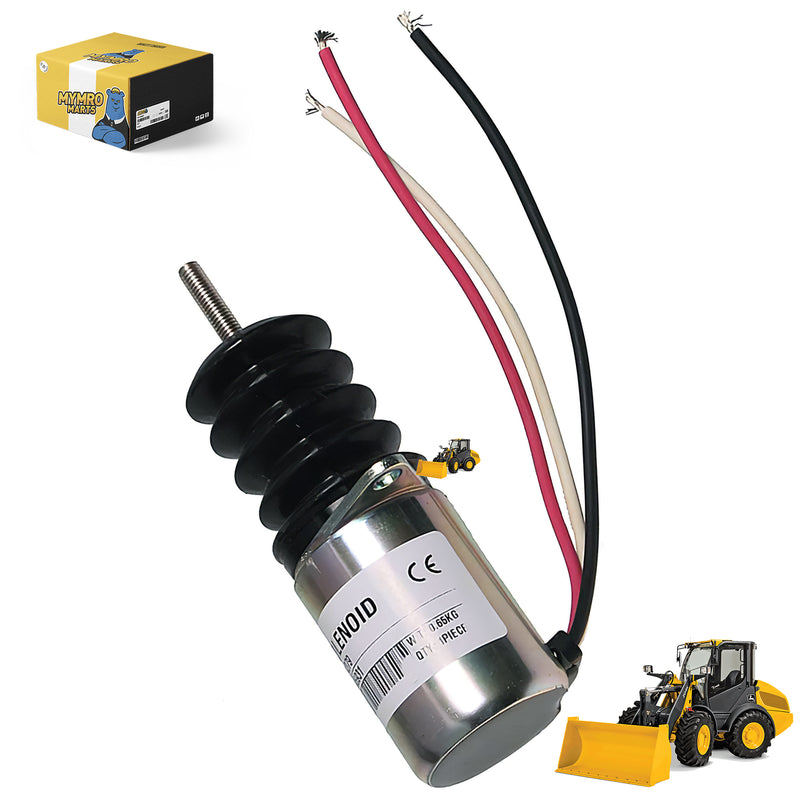 Load image into Gallery viewer, 12V Fuel Shut Off Solenoid AM124379 For John Deere Wheel Loader 544G 624G 644G from MyMROmarts
