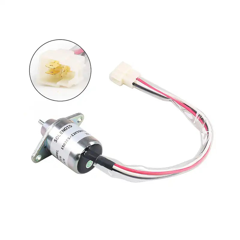 Load image into Gallery viewer, 12V Stop Solenoid M807176 for Yanmar Engine 2V78C John Deere Tractor 355D GX355 Front Mower F735 from MyMROmarts
