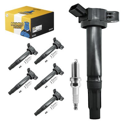6PCS Ignition Coil Pack UF487 90919-02251 90919-A2002 & Double Iridium Spark Plug Fit for Scion 2011–2015 Coupe tC with Engine 2.5L - Electrical Parts > Other Electrical Parts > Solenoid Valve Coil from MyMROmarts