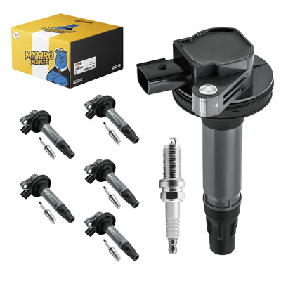 Pack of 6 Ignition Coils UF553 Pack and Spark Plugs 5019 LTR5GP UF595 DG520 For Ford F-150 Explorer Taurus Edge Lincoln MKS MKT MKZ MKX Mercury Sable 3.5L 3.7L V6 2008-2016 - Electrical Parts > Other Electrical Parts > Solenoid Valve Coil from MyMROmarts