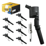 Set of 8 Ignition Coil Pack Iridium Spark Plug Pack DG508 For Ford Lincoln Mercury F150 F250 F350 E150 E250 Expedition Mustang Lincoln 4.6L 5.4L - Electrical Parts > Other Electrical Parts > Solenoid Valve Coil from MyMROmarts
