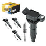 4PCS Ignition Coil Packs UF333 & 4PCS Double Iridium Spark Plug 7092 Compatible with Toyota Camry Corolla Highlander Matrix RAV4 Solara with L4 2.4L Engine - Electrical Parts > Other Electrical Parts > Solenoid Valve Coil from MyMROmarts