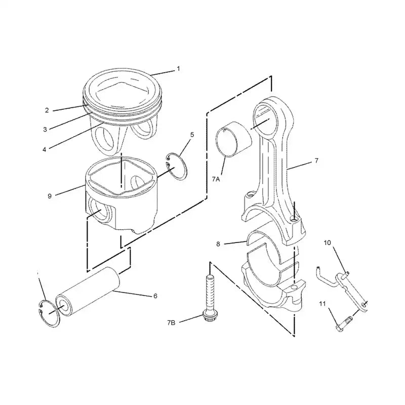 Chargez l&#39;image dans la visionneuse de la galerie, 1 pc Piston 1723282 for Caterpillar CAT 3126B Truck Engine in USA - Engine Parts &gt; Crankshafts &amp; Connecting Rod Components &gt; Piston from MyMROmarts
