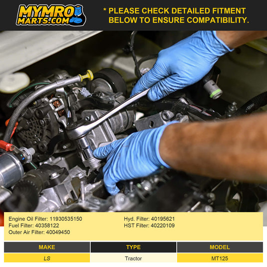 Filter Kit 11930535150 40358122 40049450 40195621 40220109 Compatible with LS Tractor MT125 - Engine Maintenance Parts > Filter Kits from MyMROmarts