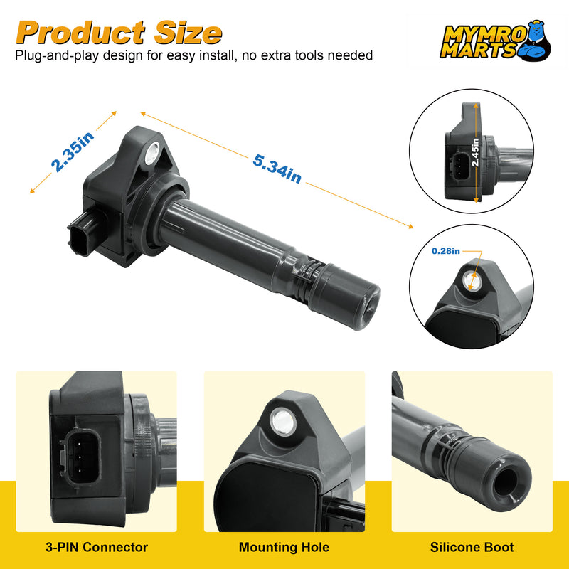 Load image into Gallery viewer, Set of 6 Ignition Coil Packs UF624 for 3.5L 2008-2016 Honda Accord Odyssey Pilot Ridgeline - Electrical Parts &gt; Other Electrical Parts &gt; Solenoid Valve Coil from MyMROmarts
